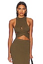 view 1 of 4 Macadamia Crossover Top in Army Green