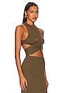 view 2 of 4 Macadamia Crossover Top in Army Green