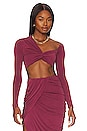 view 1 of 4 Liby Crop Top in Berry Mauve