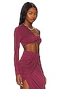 view 2 of 4 Liby Crop Top in Berry Mauve