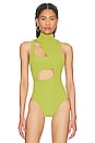view 2 of 5 Rosalee Cut Out Bodysuit in Green