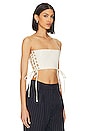 view 2 of 4 Juliana Leather Crop Top in Ivory