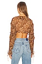 view 3 of 4 Elly Top in Brown Paisley