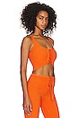 view 2 of 4 Artemis Lace Up Knit Top in Orange