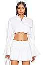 view 1 of 4 Luz Cropped Shirt in White
