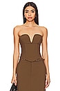 view 1 of 4 Jordana Corset Top in Muted Olive