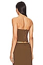 view 3 of 4 Jordana Corset Top in Muted Olive