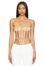 view 3 of 6 South Beach Corset in Tan