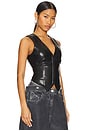view 2 of 4 Roz Faux Leather Vest in Black
