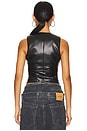 view 3 of 4 Roz Faux Leather Vest in Black