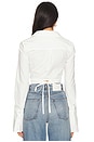 view 3 of 4 Evangeline Wrap Top in White