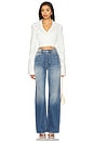 view 4 of 4 Evangeline Wrap Top in White
