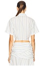 view 3 of 5 Teagan Top in Blue And White Stripes