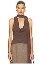 view 1 of 4 Casilda Top in Chocolate Brown