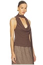 view 2 of 4 Casilda Top in Chocolate Brown