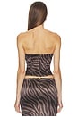 view 3 of 4 Selena Top in Brown Zebra