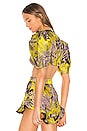 view 3 of 4 Kahlo Crop Top in Yellow Floral