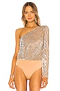 view 2 of 6 Kasia Embellished Bodysuit in Iridescent Nude