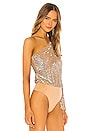 view 3 of 6 Kasia Embellished Bodysuit in Iridescent Nude