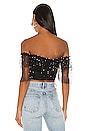 view 3 of 5 Suza Crop Top in Black Multi Dot