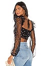 view 1 of 6 Avelina Crop Top in Black Multi Dot