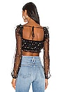 view 4 of 6 Avelina Crop Top in Black Multi Dot