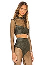 view 2 of 5 Rae Top in Black and Gold