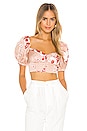 view 1 of 4 Mercedes Crop Top in Blush Floral