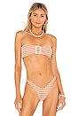 view 1 of 5 HAUT DE MAILLOT DE BAIN TAYA in Camel & White