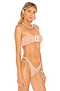 view 2 of 5 HAUT DE MAILLOT DE BAIN TAYA in Camel & White