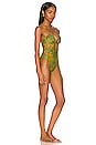 view 2 of 4 Azaria One Piece in Jungle Green Leopard