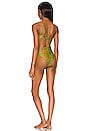 view 4 of 4 Azaria One Piece in Jungle Green Leopard