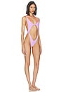 view 2 of 3 Elina One Piece in Lavender & Hot Coral