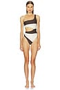 view 1 of 4 MAILLOT DE BAIN 1 PIÈCE RUMBA in Dark Brown & Cream