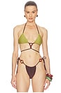 view 1 of 6 Romelia Top in Olive & Brown