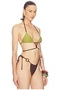 view 3 of 6 Romelia Top in Olive & Brown