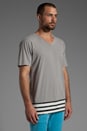 view 2 of 4 Intrepid S/S V-Neck Tee in Light Grey