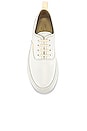 view 4 of 6 Four Hole in Leather Low Sneaker in White