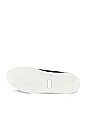 view 6 of 6 Four Hole in Leather Low Sneaker in Black & White