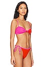 view 2 of 4 Bouddhi Bikini Top in Barbie & Tangerine