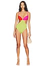 view 1 of 3 Lorne Maillot in Tangerine, Barbie, Chartreuse