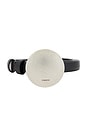 view 4 of 3 Gong Lizard Belt in Black & Silver