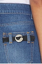 view 7 of 7 Denim Patchwork Mini Shorts in Blue Multi