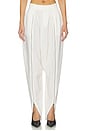 view 1 of 7 Double Zipped Sarouel Pant in White