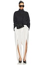 view 6 of 7 Double Zipped Sarouel Pant in White