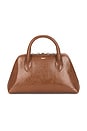 view 2 of 7 Lizard Print Duffle Belt Bag in Brown Camel