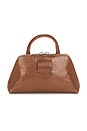 view 3 of 7 Lizard Print Duffle Belt Bag in Brown Camel
