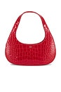 view 1 of 6 Croco Loop Swipe Bag in Red
