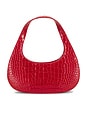 view 2 of 6 Croco Loop Swipe Bag in Red