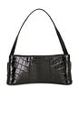 view 2 of 6 Croco Ergonomic Shoulder Bag in Black